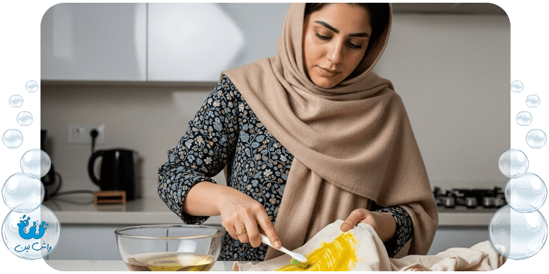 پاک کردن لکه غذا از روی لباس