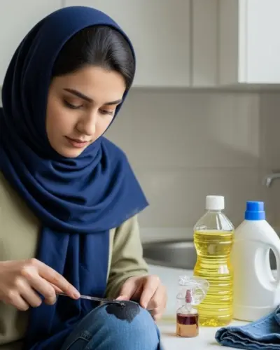 آموزش پاک کردن لکه قیر