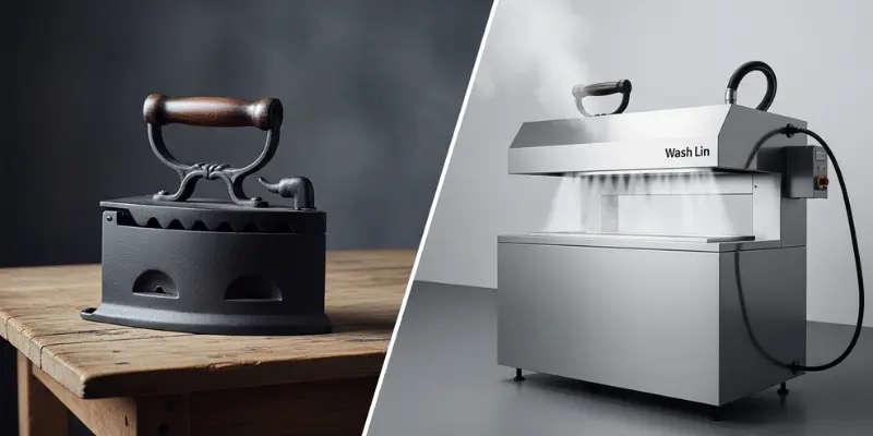 اتو کشی لباس ها با تجهیزات اتومات