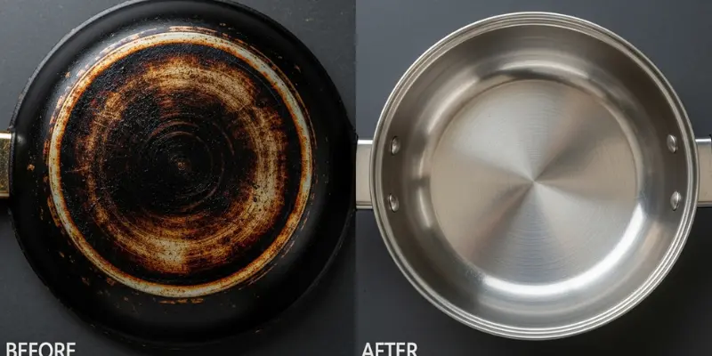 راه هایی برای پاک کردن پشت قابلمه و ماهیتابه