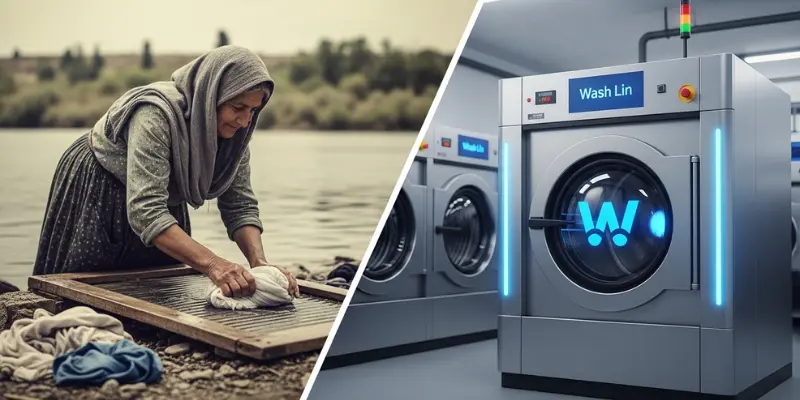 تاریخچه شستشوی لباس و ماشین لباسشویی