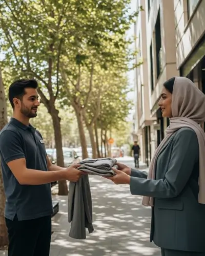 خدمات خشکشویی سیار دریافت و تحویل لباس در محل کار و منزل خدمات خشکشویی سیار: دریافت و تحویل لباس در محل کار و منزل