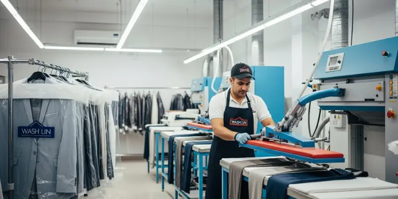 خشکشویی شلوار با خط اتوی لیزری: جلوگیری از براق شدن پارچه