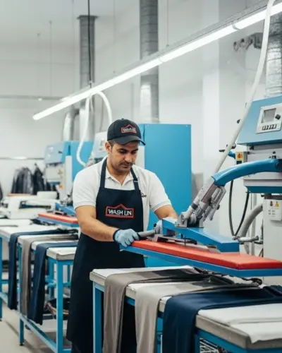 خشکشویی شلوار با خط اتوی لیزری: جلوگیری از براق شدن پارچه