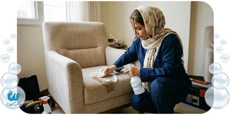 خشکشویی مبل در منزل با دستگاه خشک شدن فوری و بدون بو