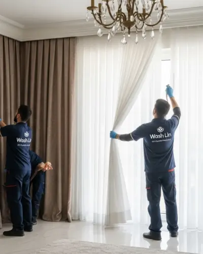 خشکشویی پرده با نصب و جمع آوری