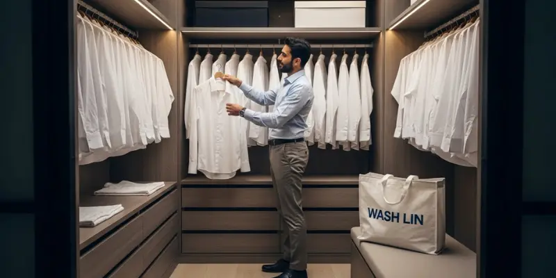 شستشوی پیراهن سفید مردانه