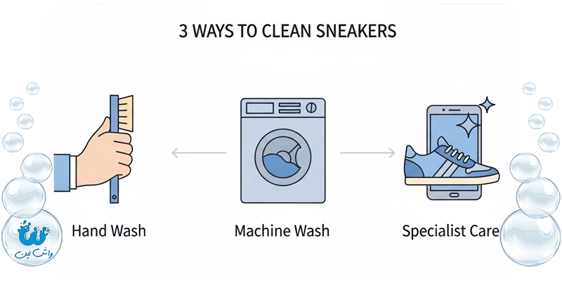 شستشوی کفش ورزشی با 3 روش مختلف