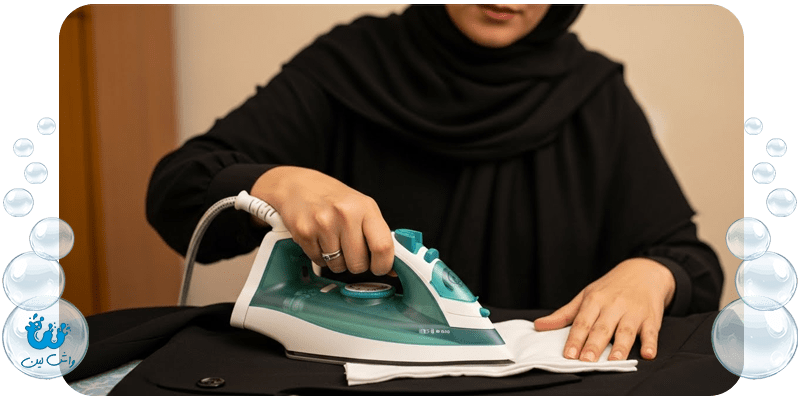 جلوگیری از برق افتادن لباس تیره هنگام اتوکشی با استفاده از پارچه نخی