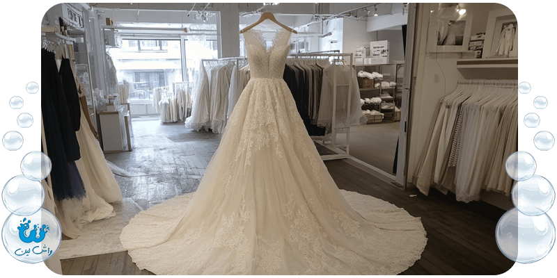 نگاهی کوتاه به تجهیزات ویژه خشکشویی لباس عروس