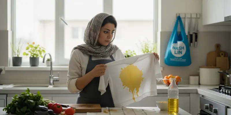 پاک کردن لکه روغن از لباس: ۵ ترفند فوری و خانگی