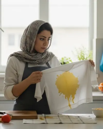 پاک کردن لکه روغن از لباس: ۵ ترفند فوری و خانگی