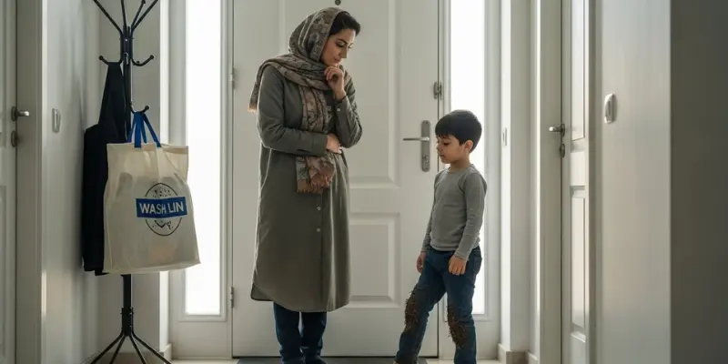 پاک کردن لکه گل از روی لباس: چرا نباید لکه را خیس کنیم؟