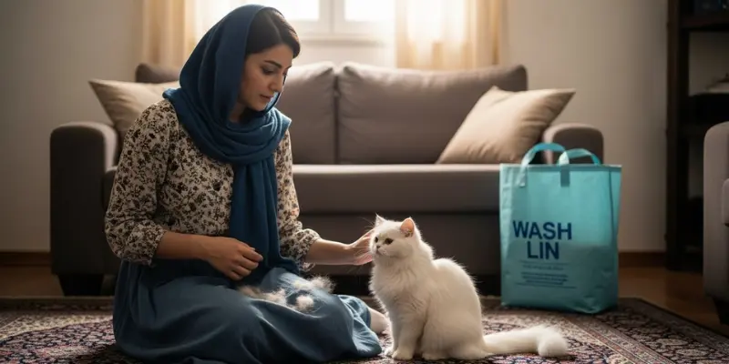 پاک کردن موی حیوانات خانگی از روی لباس پاک کردن موی حیوانات خانگی از روی لباس