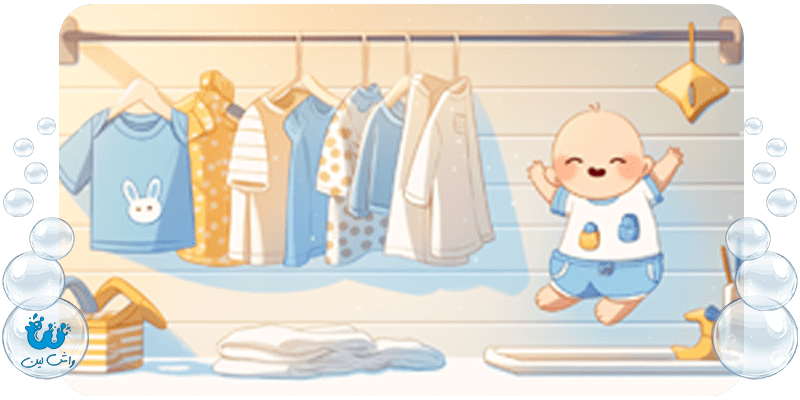 نحوه شستشوی لباس‌های نوزاد بدون آسیب به پوست حساس