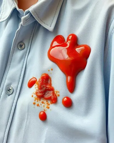 پاک کردن لکه سس از روی لباس