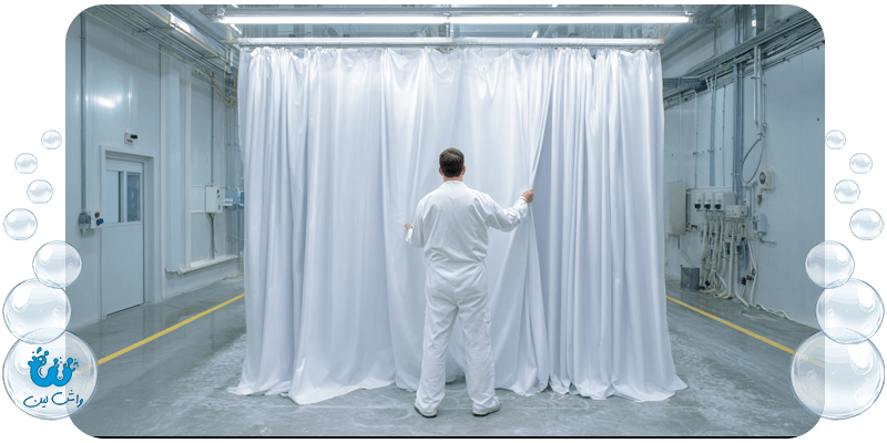 مدیریت لکه‌های کپک روی پرده با شستشوی حرفه‌ای