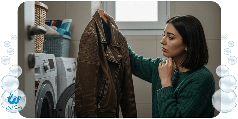 آسیب دیدن کت چرم در اثر شستشوی غیرصولی در خانه