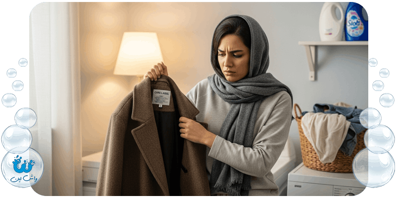 بررسی اتیکت و علائم شستشوی لباس قبل از سپردن به خشکشویی