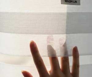 بافت تمیز و بدون گردوغبار پرده زبرا شسته شده توسط واش لین