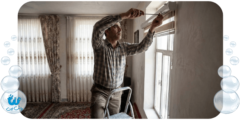 طریقه صحیح و ایمن بازکردن قاب پرده زبرا با پیچ‌گوشتی دوسو