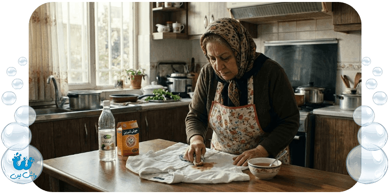 استفاده از روش‌های خانگی برای پاک کردن لکه لباس - راهنمای واش لین
