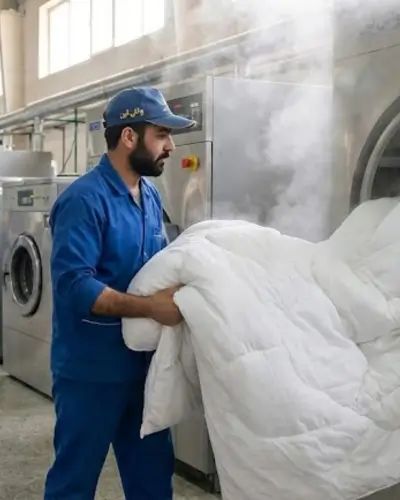 خشکشویی صنعتی و بهداشتی پتو و ملحفه با دستگاههای پیشرفته واش لی پتو و ملحفه در تهران؛ شستشوی بهداشتی + تحویل رایگان (مناطق ۱-۸)